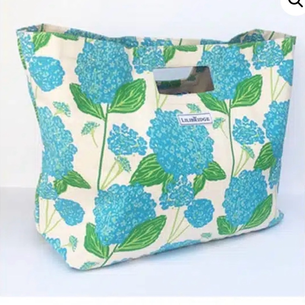 Lilibridge Blue Floral Tote Bag and matching clutch